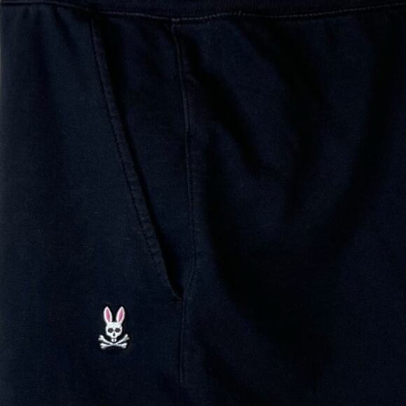 PSYCHO BUNNY French Terry Shorts Training Athletic Gym in Black Men's 2XLT - Picture 7 of 15